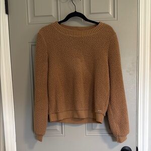 Chunky Knit Brown Crew Neck Sweater